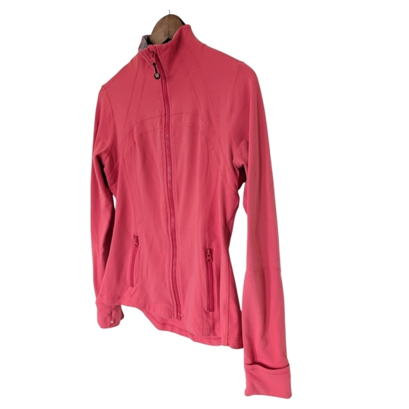 Lululemon Define Jacket Passion/Heathered Coal Wee Stripe Rel: 2014 Women's 12 - Picture 4 of 14